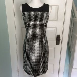 Talbots Black & White Sheath Dress, 6P